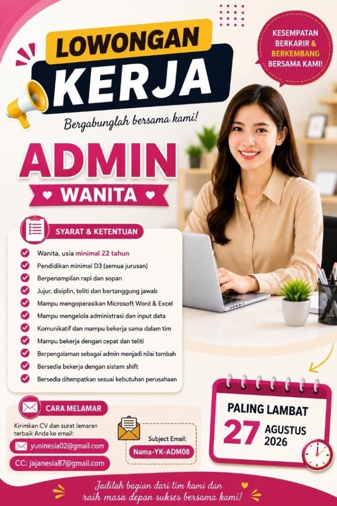 Poster lowongan LOKER JOGJA