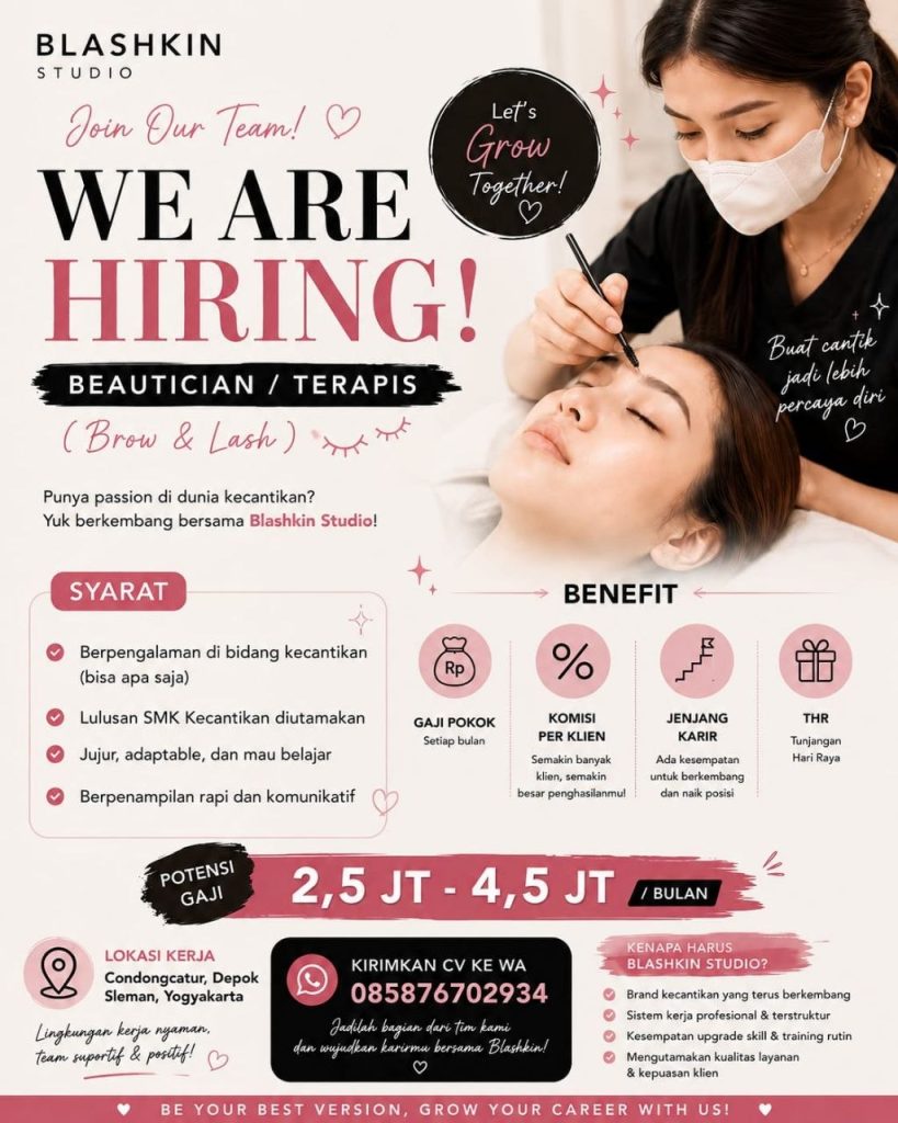 Poster lowongan Blashkin Studio
