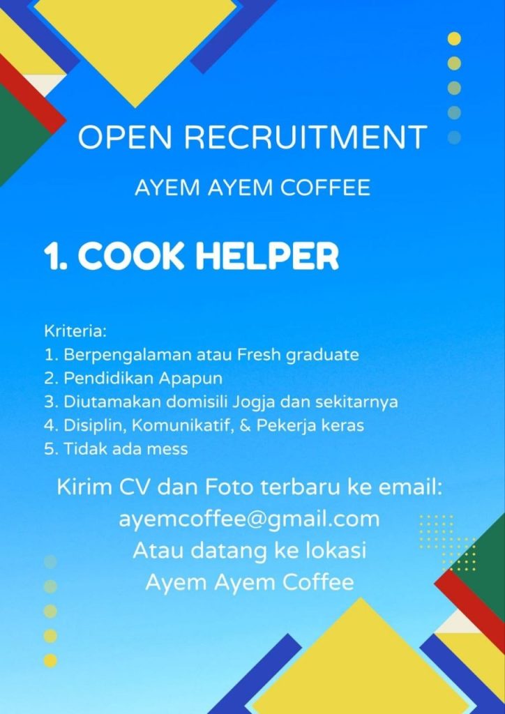 Poster lowongan Ayem Ayem Coffee