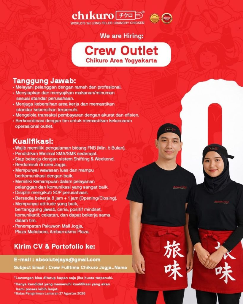 Poster lowongan LOKER JOGJA