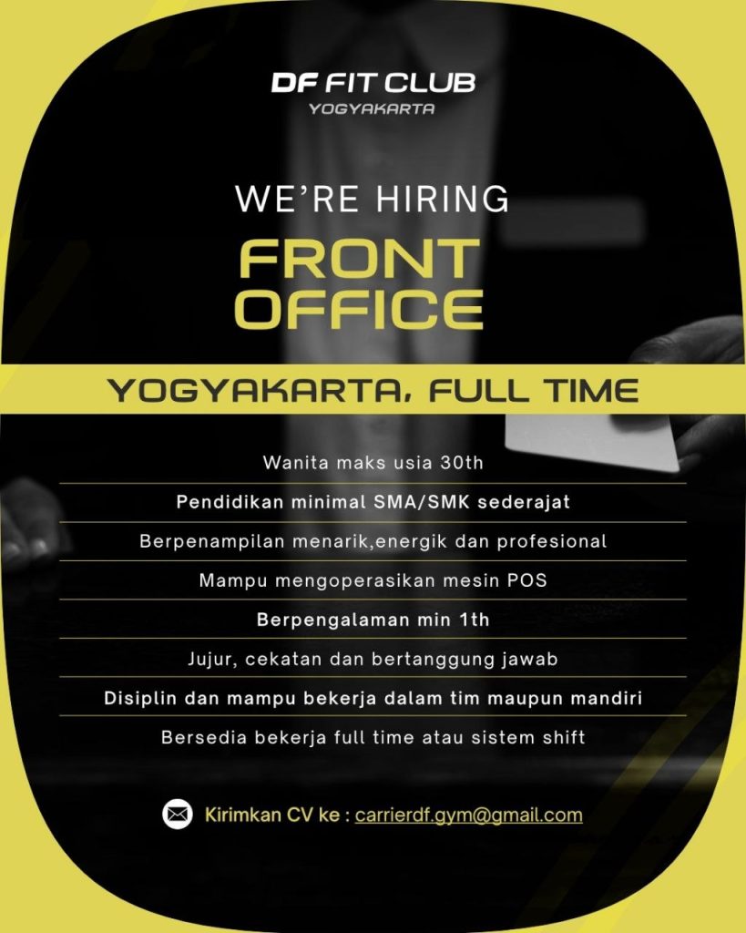 Poster lowongan DF Fit Club