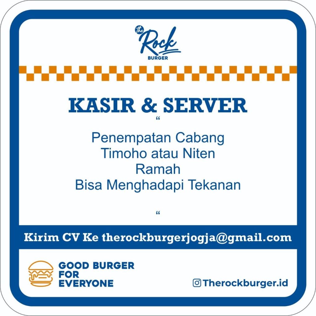 Poster lowongan The Rock Burger