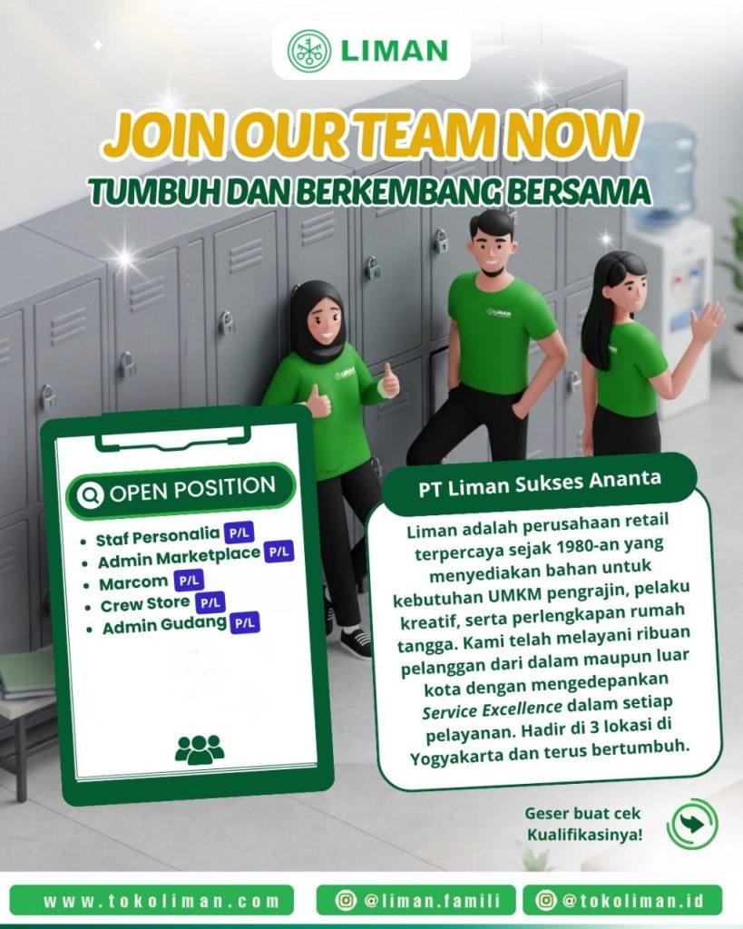 Poster lowongan PT Liman Sukses Ananta