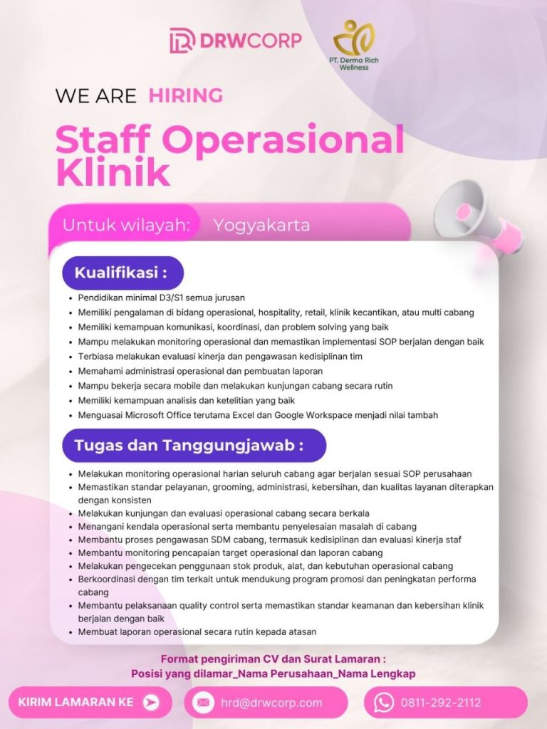 Poster lowongan DRWCORP