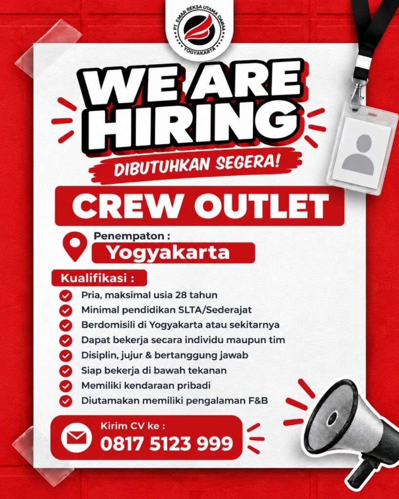 Poster lowongan PT EMAR REKSA UTAMA DAMAI