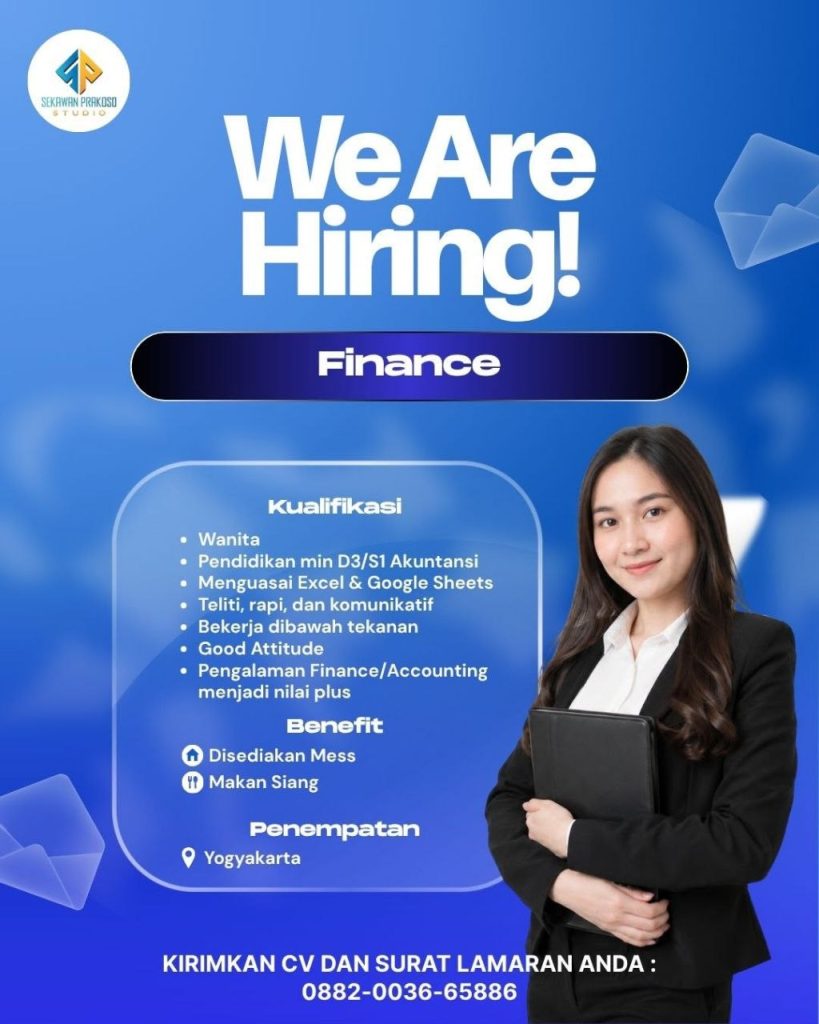 Poster lowongan Sekawan Prakoso Studio