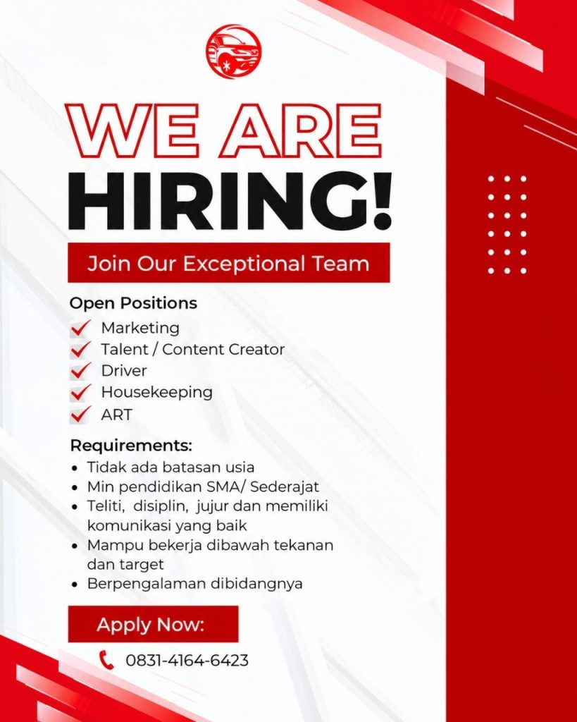 Poster lowongan LOKER JOGJA