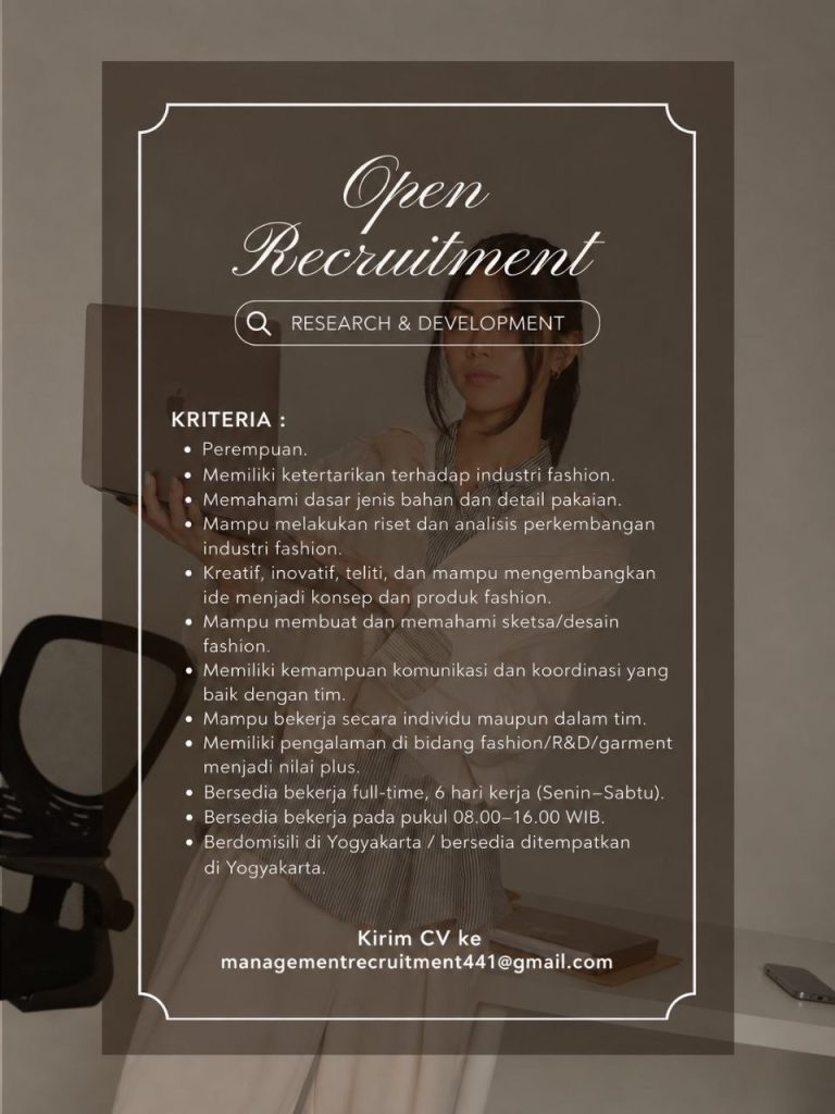 Poster lowongan LOKER JOGJA