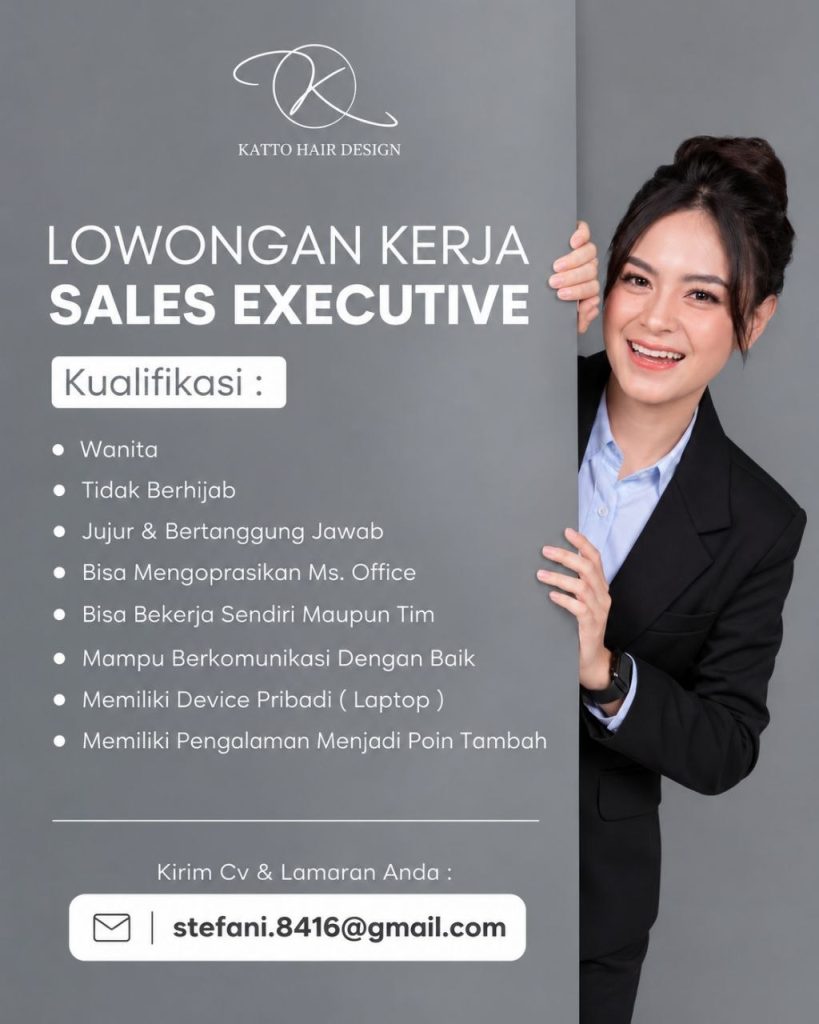 Poster lowongan KATTO HAIR DESIGN