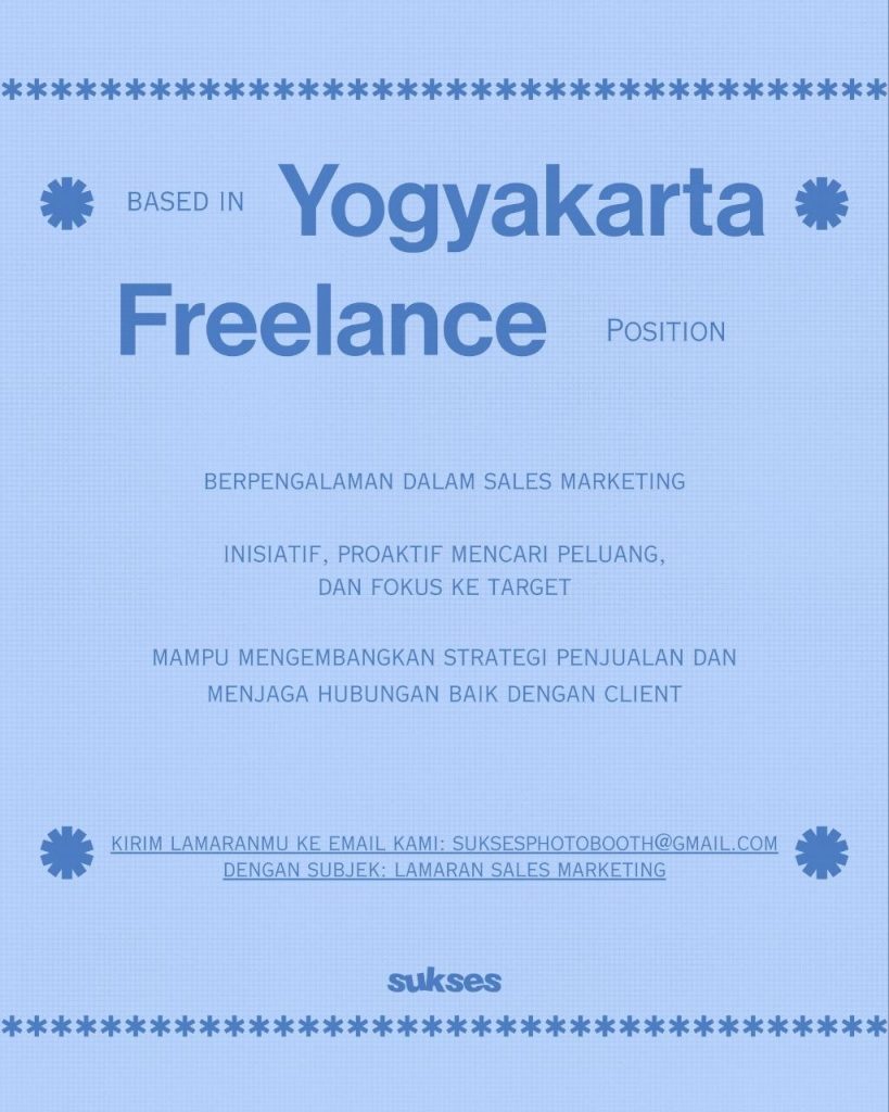 Poster lowongan sukses