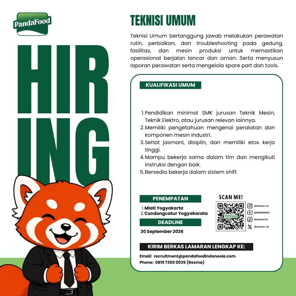 Poster lowongan PandaFood