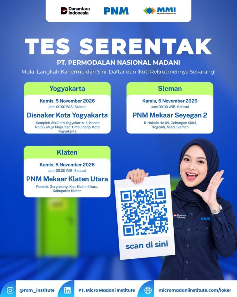 Poster lowongan PT. Permodalan Nasional Madani