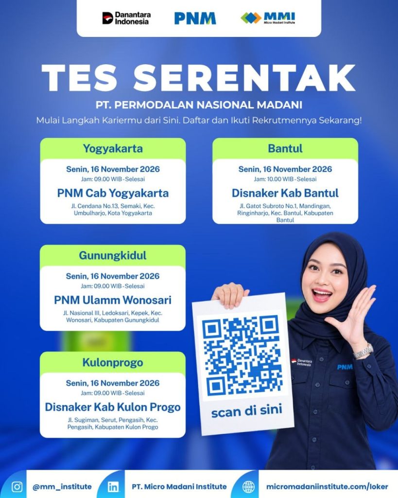 Poster lowongan PT. Permodalan Nasional Madani