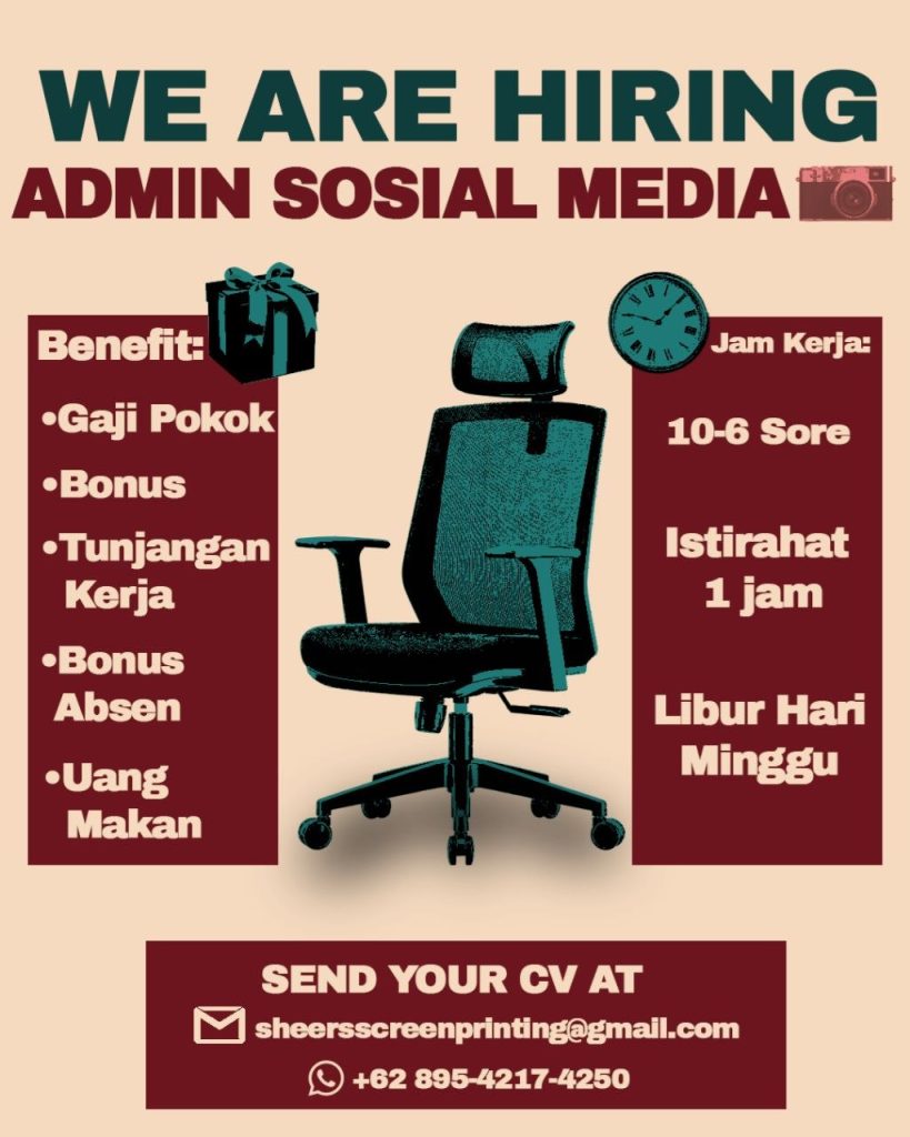Poster lowongan LOKER JOGJA