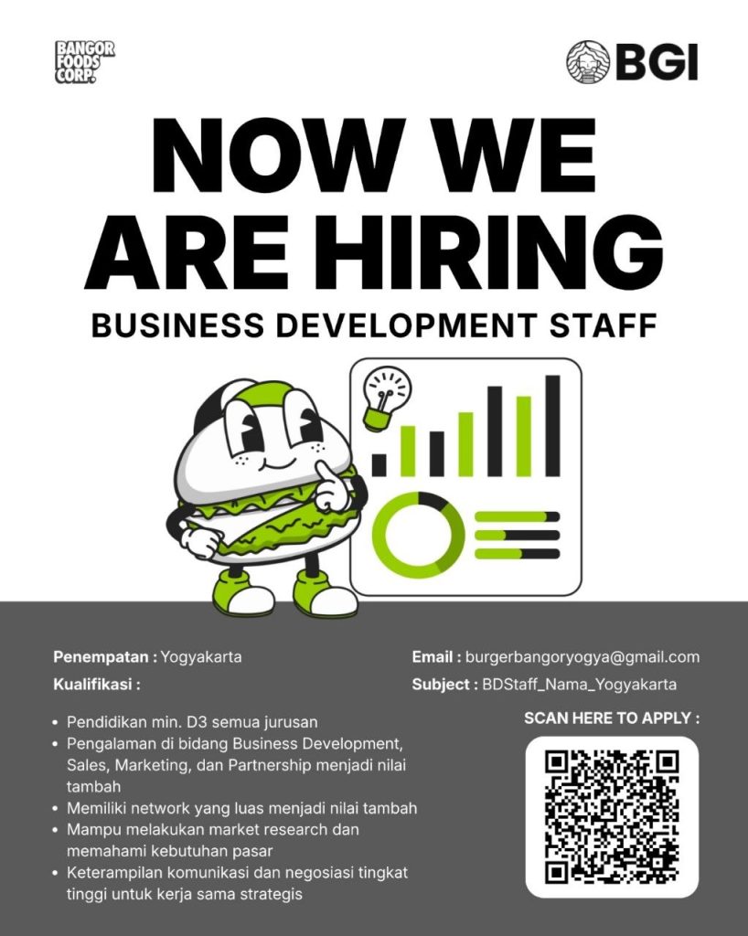 Poster lowongan Bangor Foods Corp.