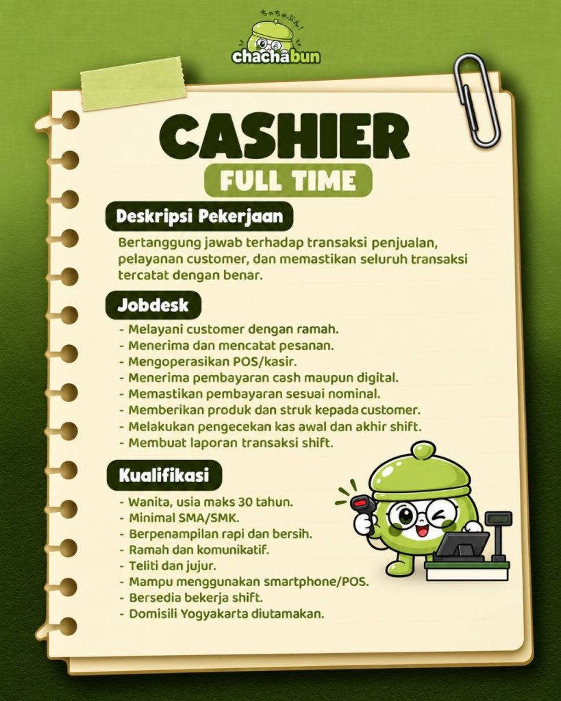 Poster lowongan Chachabun