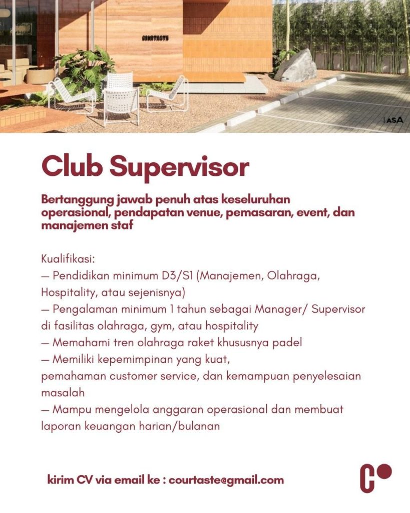 Poster lowongan Courtaste