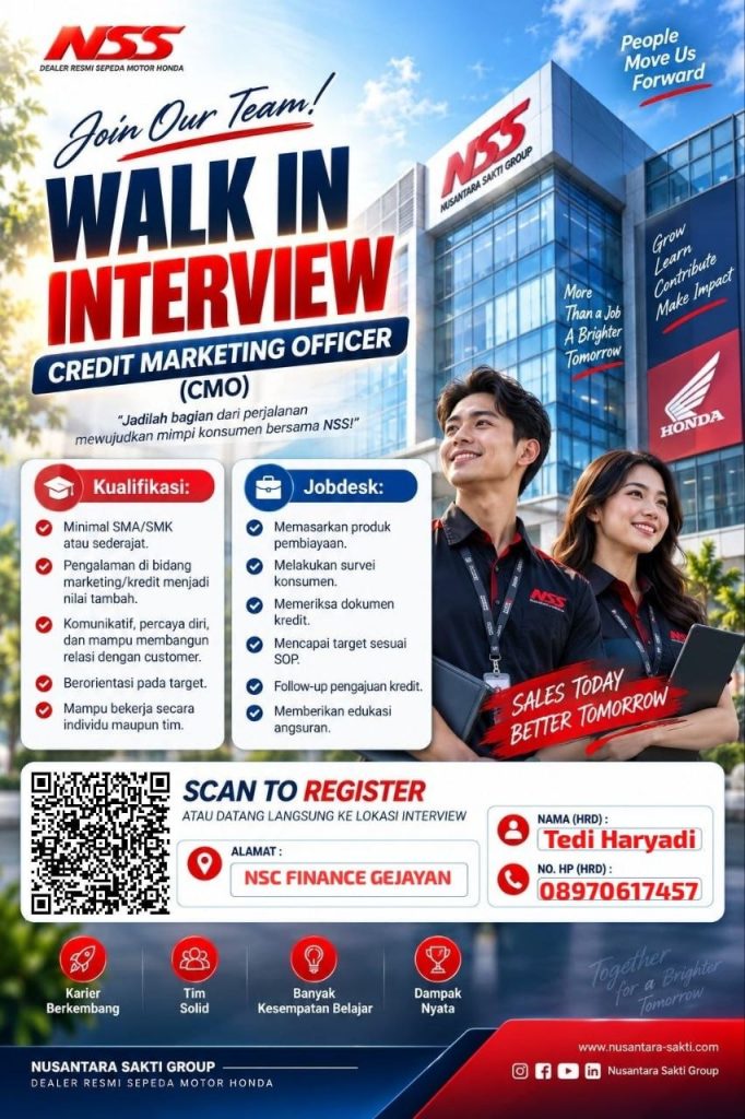 Poster lowongan NUSANTARA SAKTI GROUP
