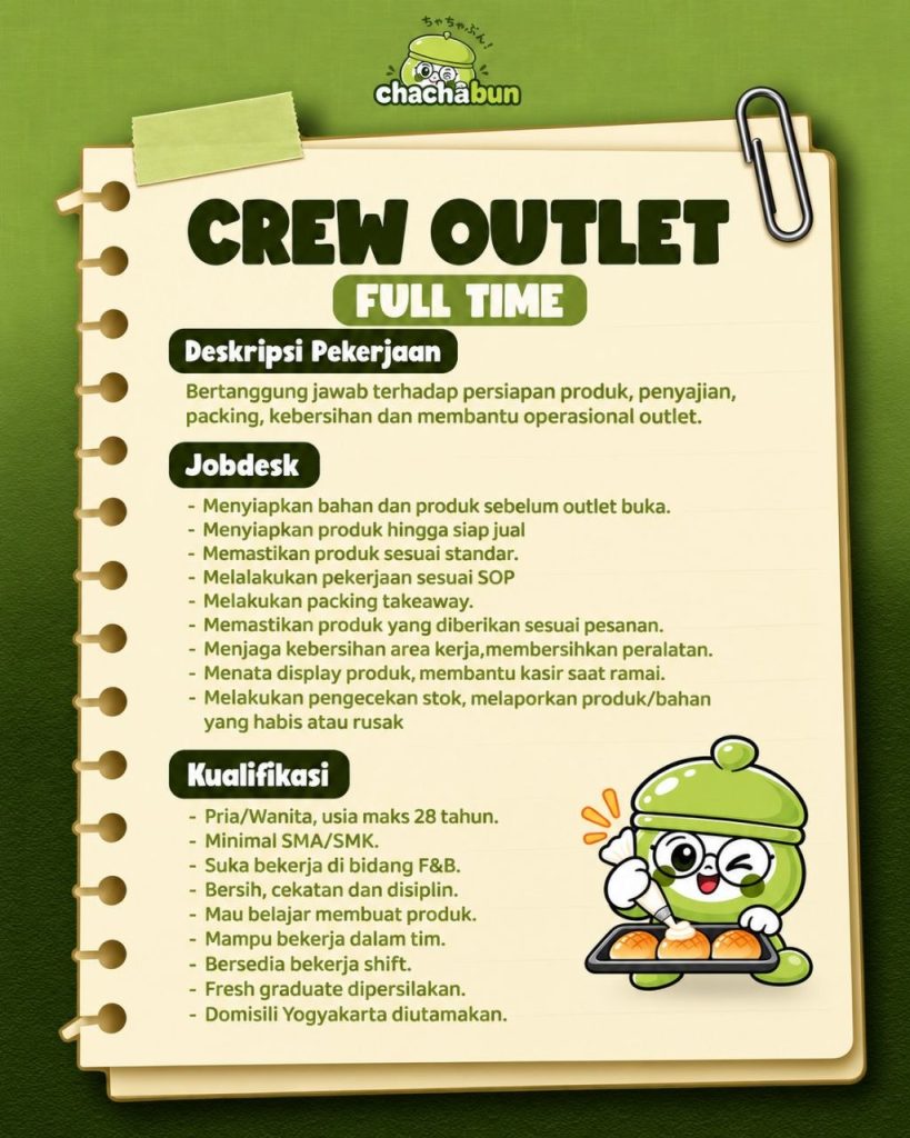 Poster lowongan Chachabun