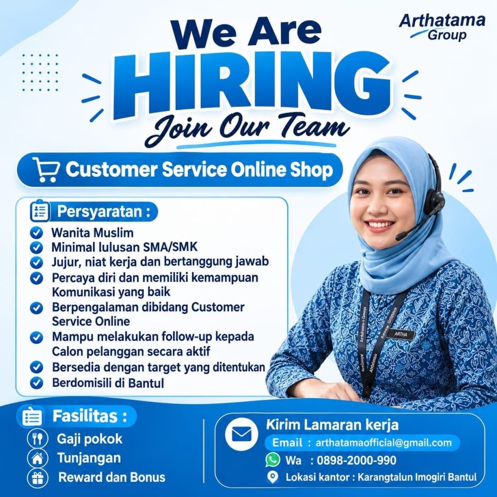 Poster lowongan Arthatama Group