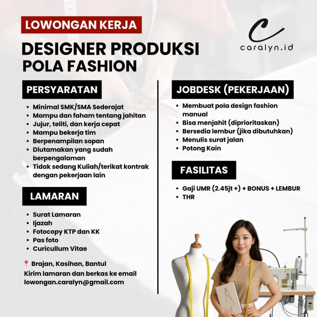Poster lowongan caralyn.id