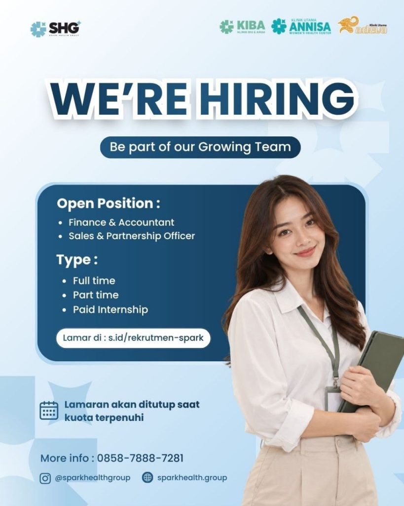 Poster lowongan Spark Health Group
