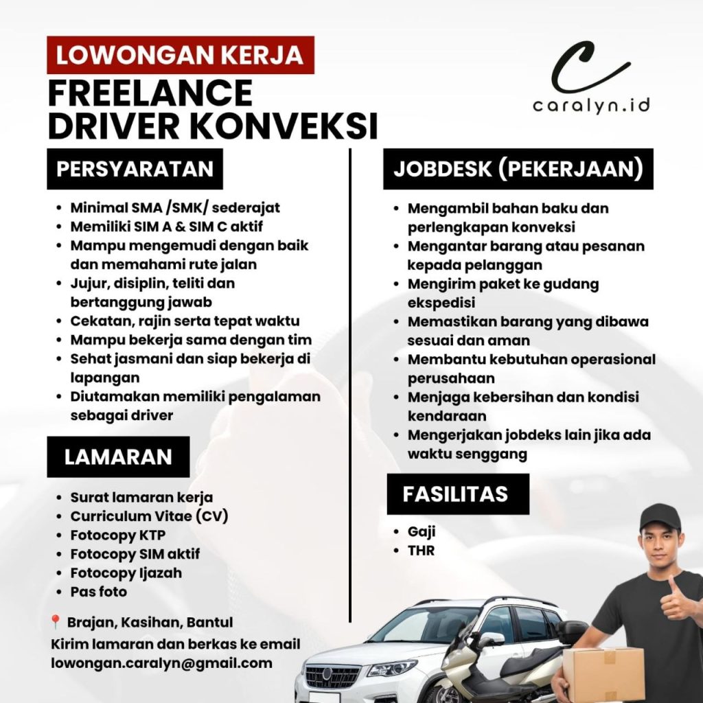 Poster lowongan caralyn.id