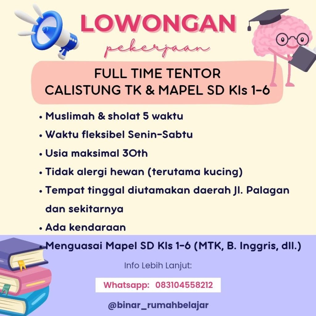 Poster lowongan binar_rumahbelajar