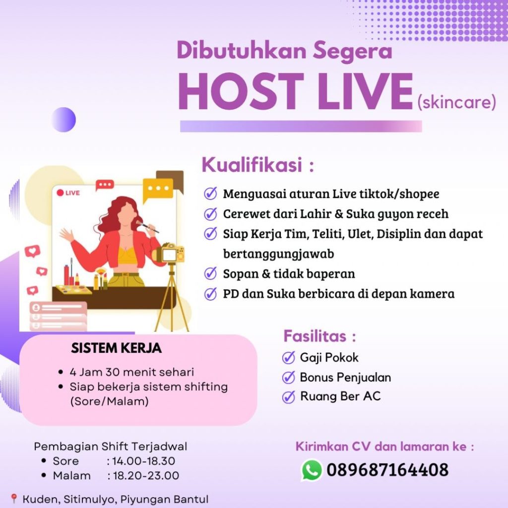 Poster lowongan LOKER JOGJA