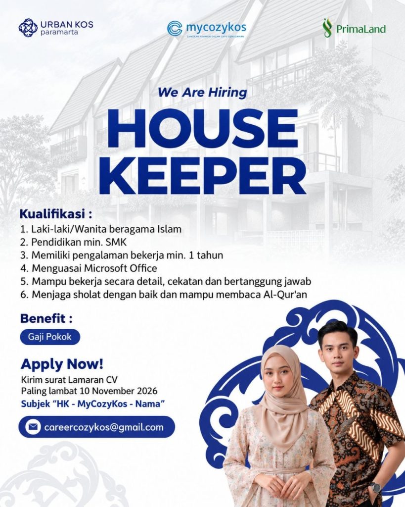 Poster lowongan Mycozykos