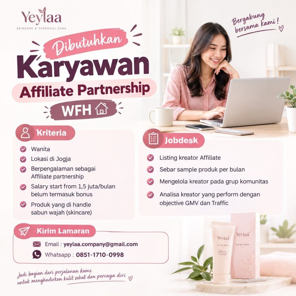 Poster lowongan Yeylaa