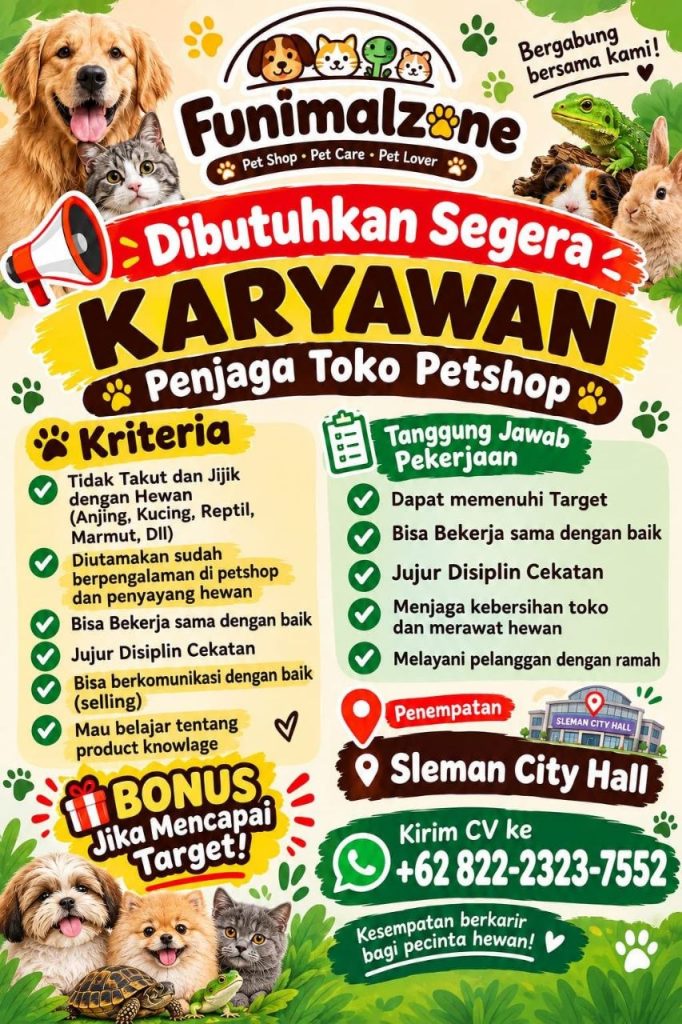 Poster lowongan Funimalzone