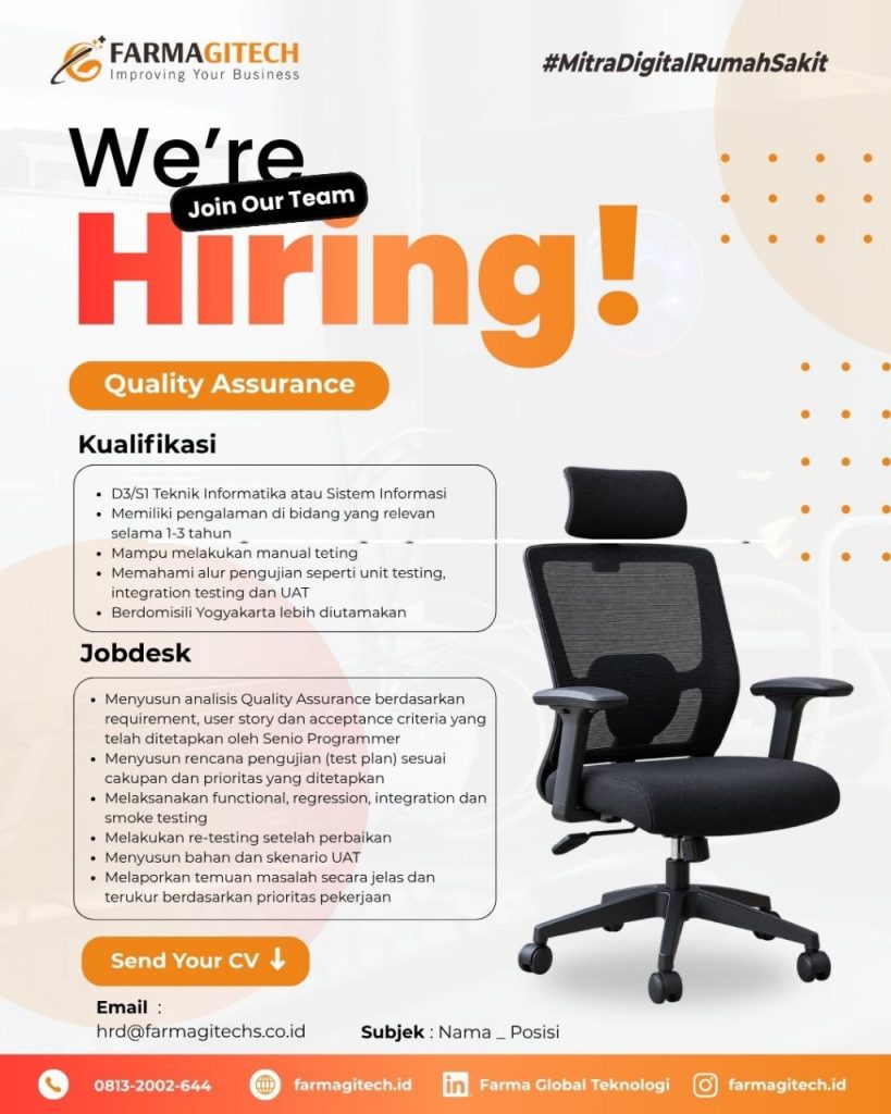 Poster lowongan Farmagitech