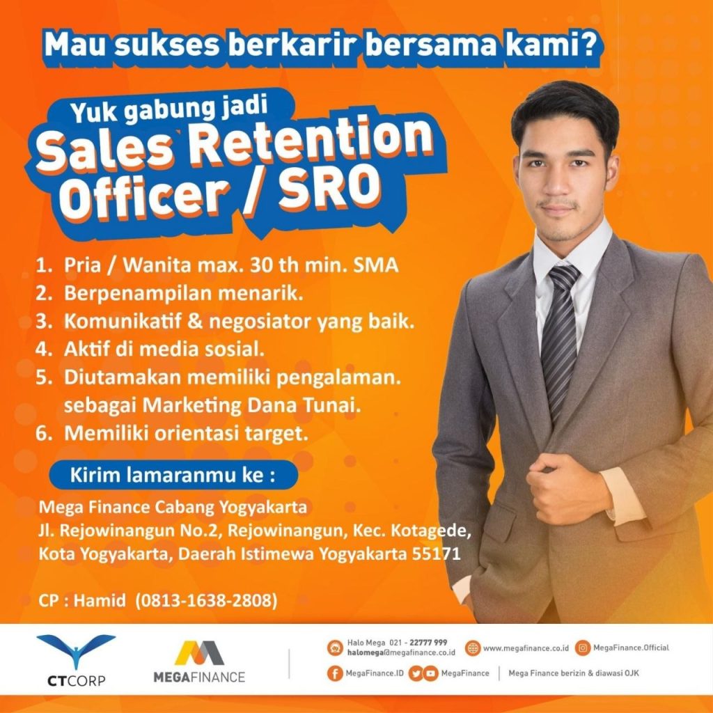 Poster lowongan Mega Finance