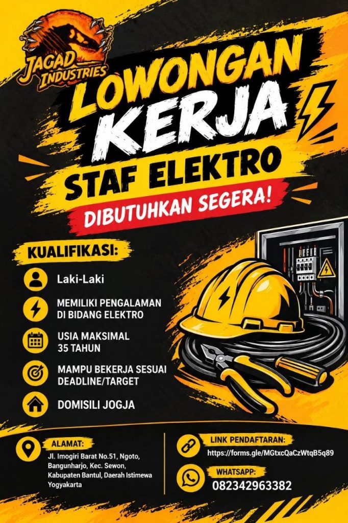 Poster lowongan Jagad Industries