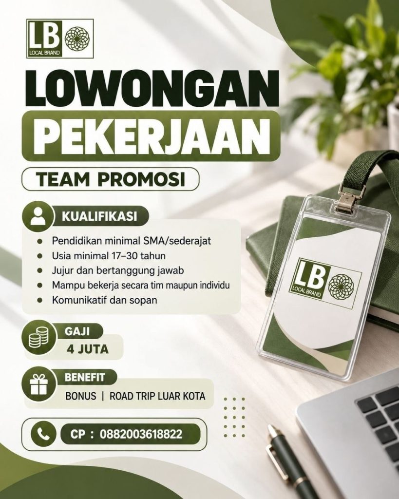 Poster lowongan Local Brand