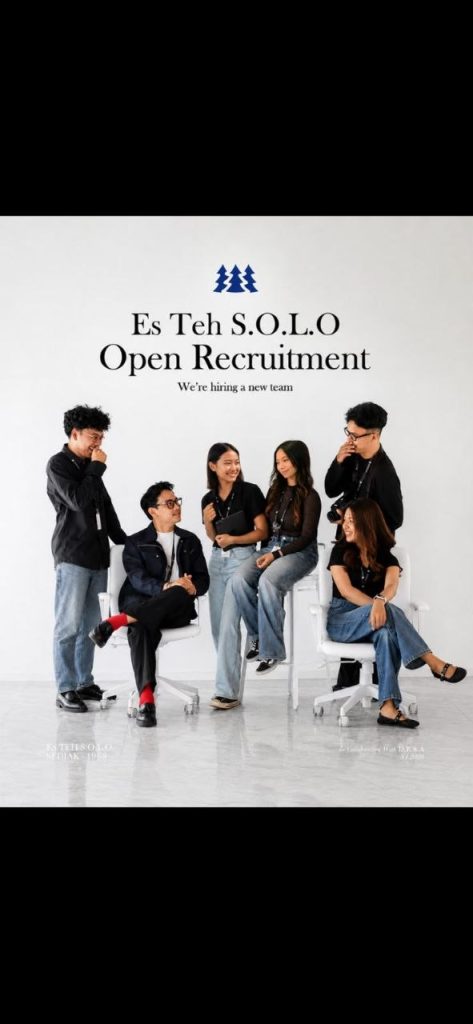 Poster lowongan Es Teh S.O.L.O