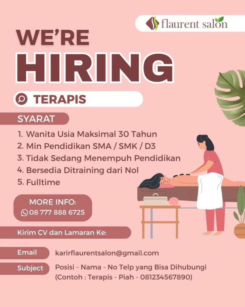 Poster lowongan Flaurent Salon